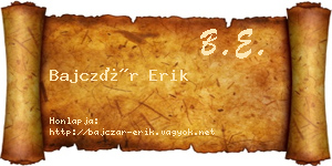Bajczár Erik névjegykártya
